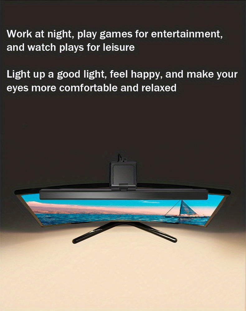 1pc New laptop office LED dimmable clip light dormitory eye protection reading desk light display computer screen hanging light