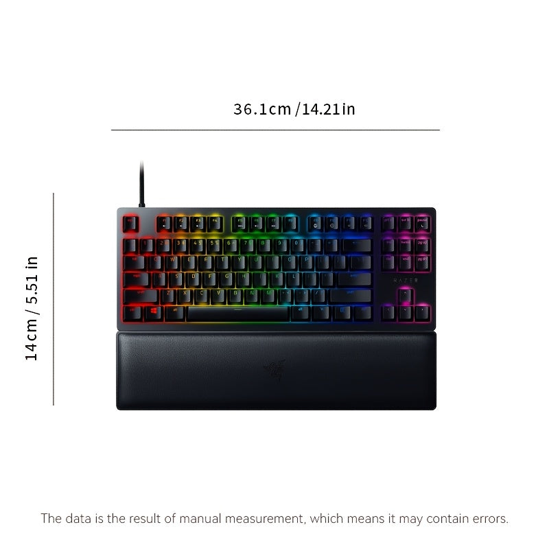 Razer Huntsman V2 Tenkeyless Mechanical Gaming Keyboard, Optical Switches, USB Powered, ≤36V Operating Voltage, with USB Cable, for Professional e-Sports, No Battery Required