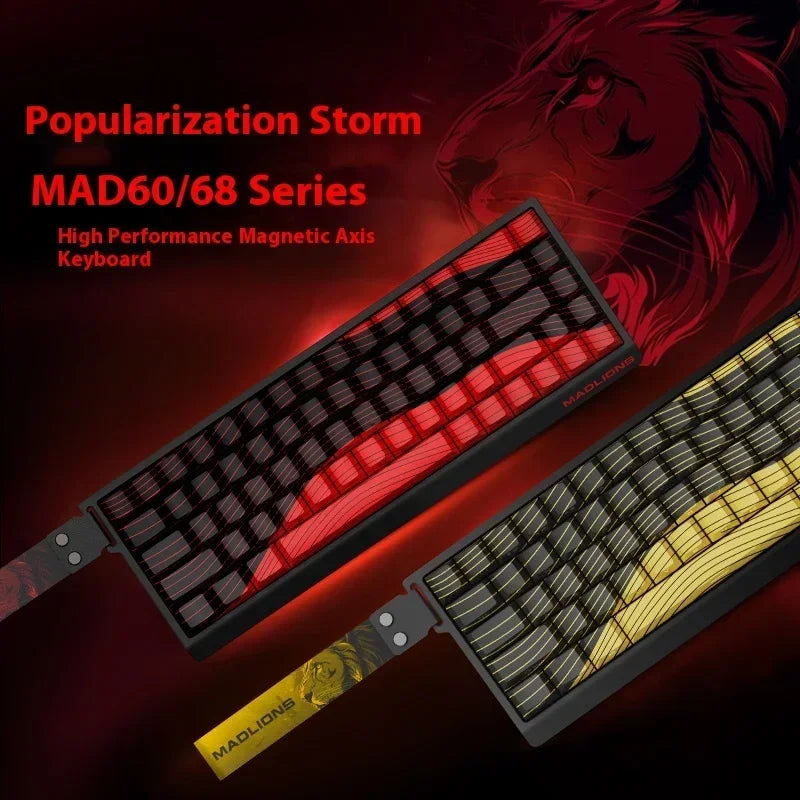 MADLIONS Mad 60he Mad60HE Mad 68HE Mechanical Keyboard Magnetic Switch Wired Hot Swap 8K Polling Rate Customized Gaming keyboard