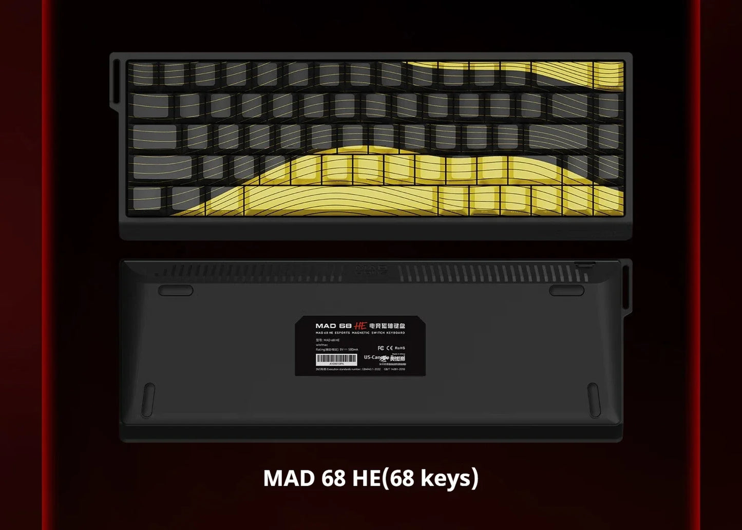 MADLIONS Mad 60he Mad60HE Mad 68HE Mechanical Keyboard Magnetic Switch Wired Hot Swap 8K Polling Rate Customized Gaming keyboard