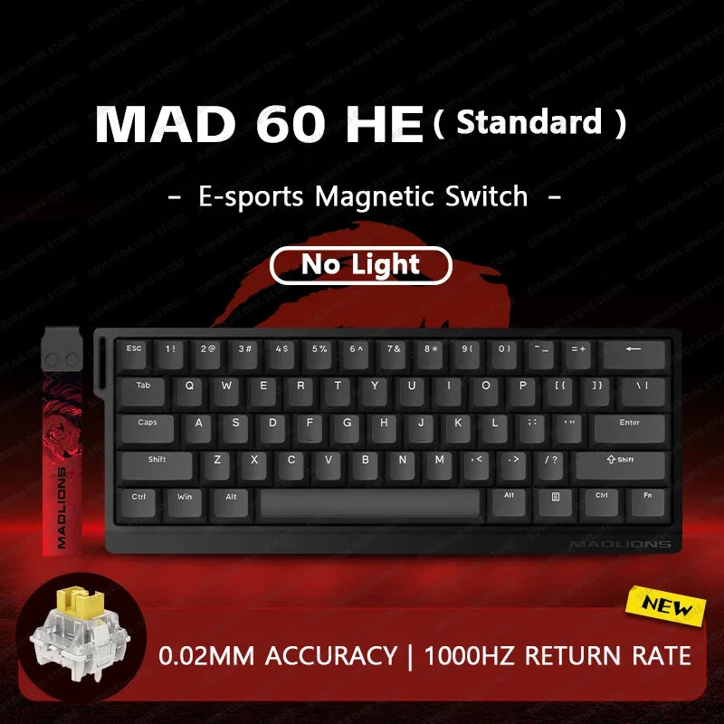 MADLIONS Mad 60he Mad60HE Mad 68HE Mechanical Keyboard Magnetic Switch Wired Hot Swap 8K Polling Rate Customized Gaming keyboard