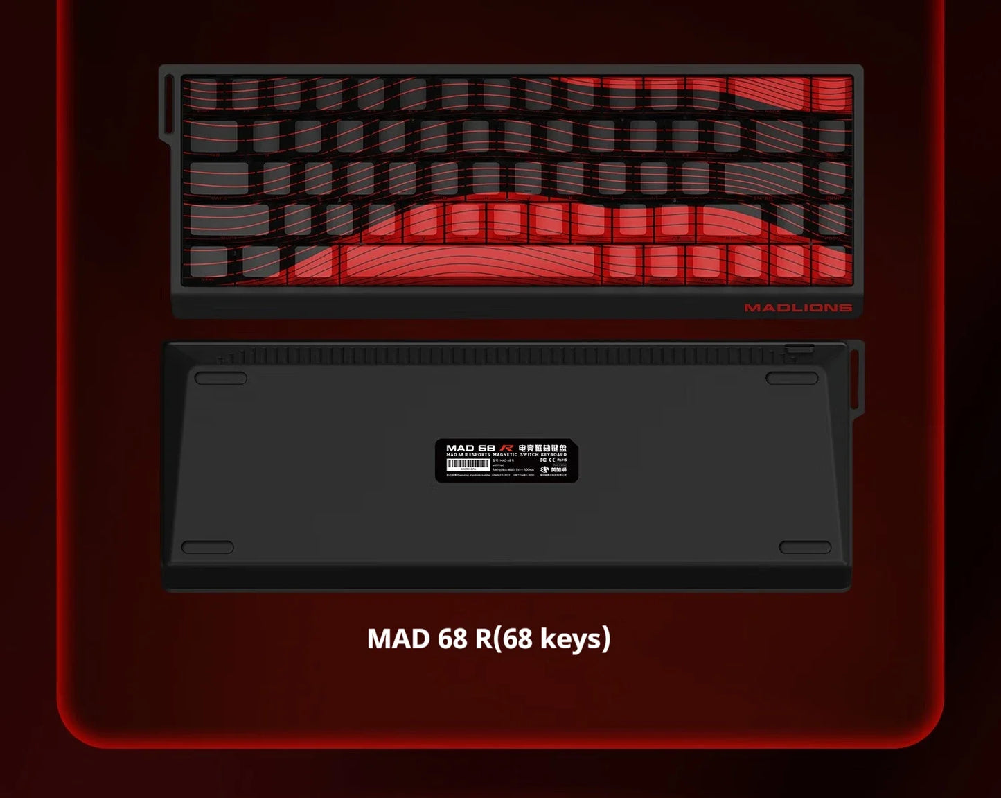 MADLIONS Mad 60he Mad60HE Mad 68HE Mechanical Keyboard Magnetic Switch Wired Hot Swap 8K Polling Rate Customized Gaming keyboard