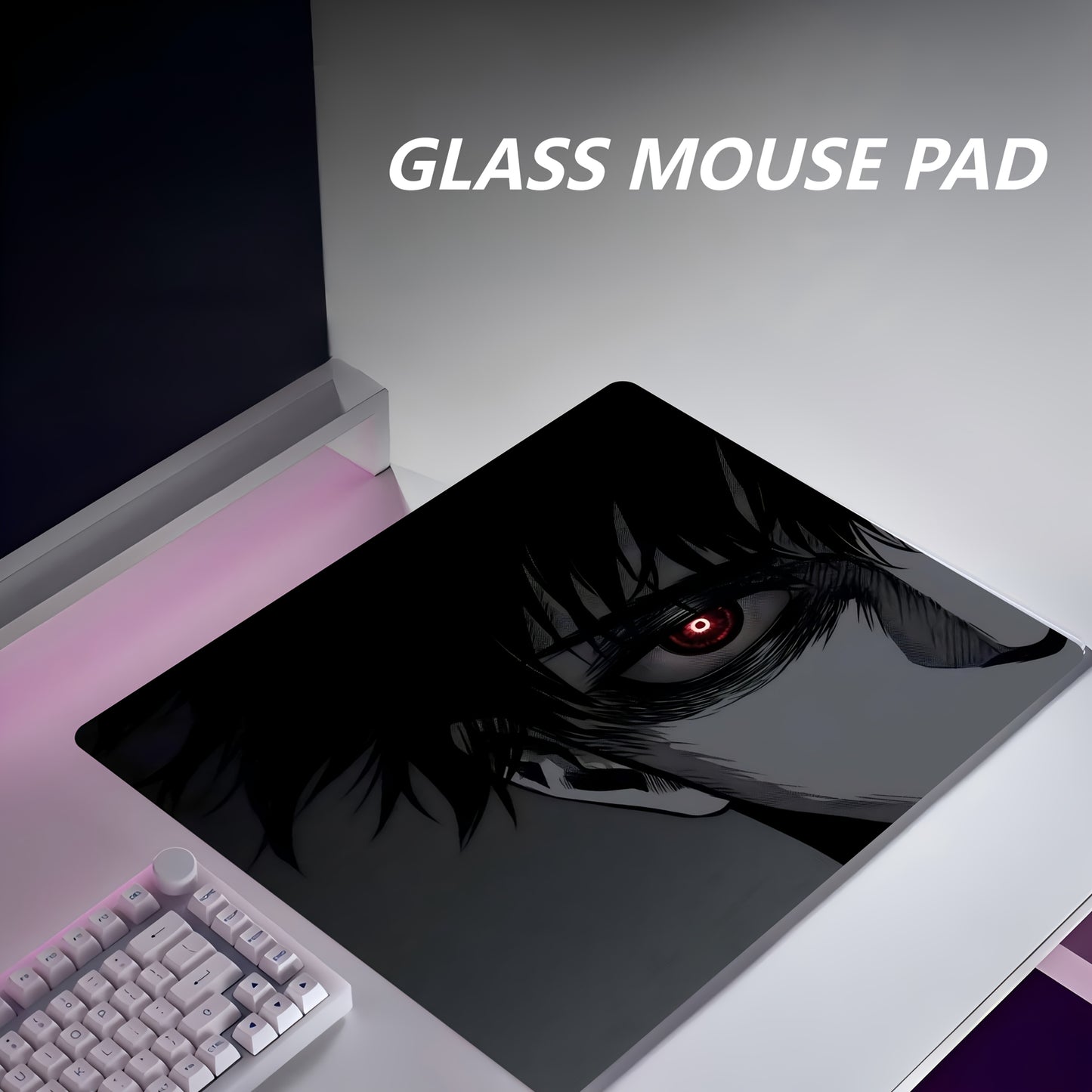 1pc of Photovoltaic Glass Mouse Pad / Upgraded Tempered Smoothness / FPS E-Sports Gaming / Desk Mat / Home Mat / The Best Choice for Gifts for Family, Friends, Or Yourself.