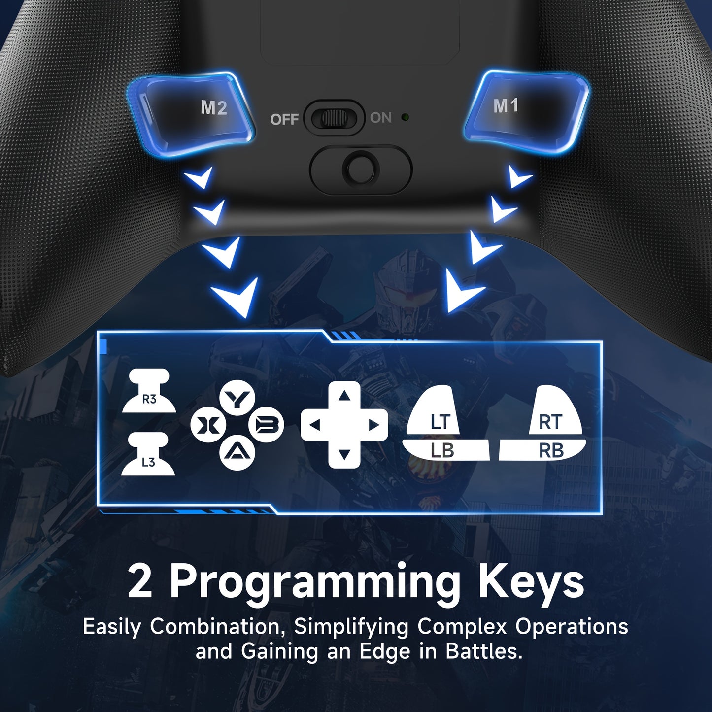 EasySMX X15 Wireless PC Controller - Gamepad Video Game Controller with Hall Joystick/Hall Trigger/RGB Lighting Enhanced Wireless Wireless Controller - No Drift, Compatible with Windows PC, for Android, Steam and for Switch