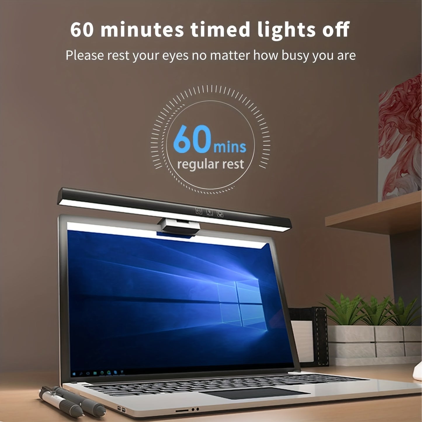 1pc New laptop office LED dimmable clip light dormitory eye protection reading desk light display computer screen hanging light